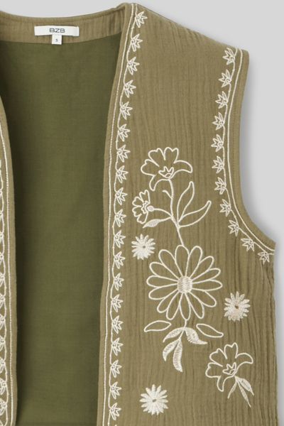 Veste sans manches brodée