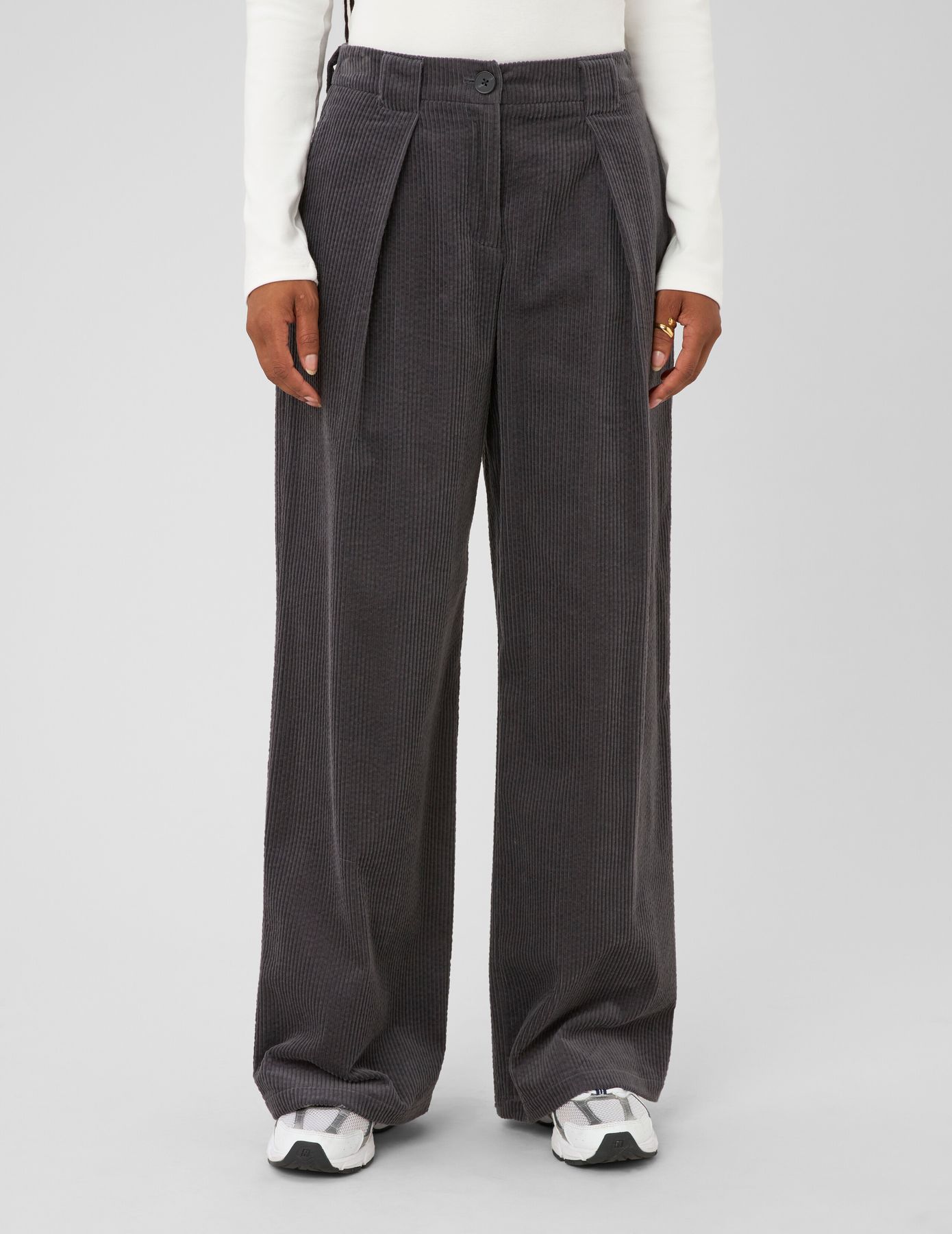 Pantalon large en velours