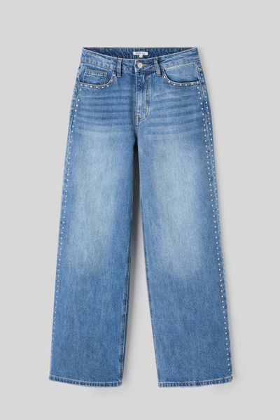 Jean wide leg avec studs