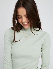 T-shirt col montant uni