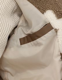 Veste sherpa zippée fleurs