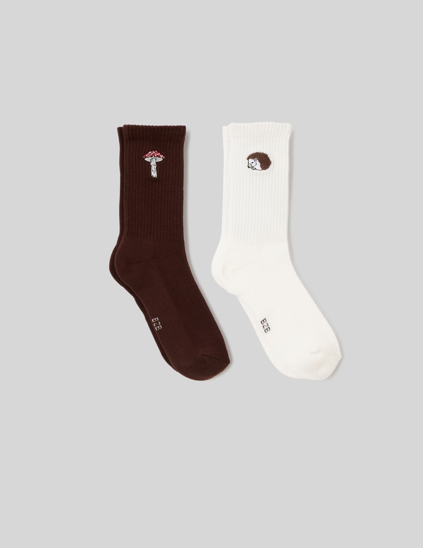 Lot de 2 paires de chaussettes broderie