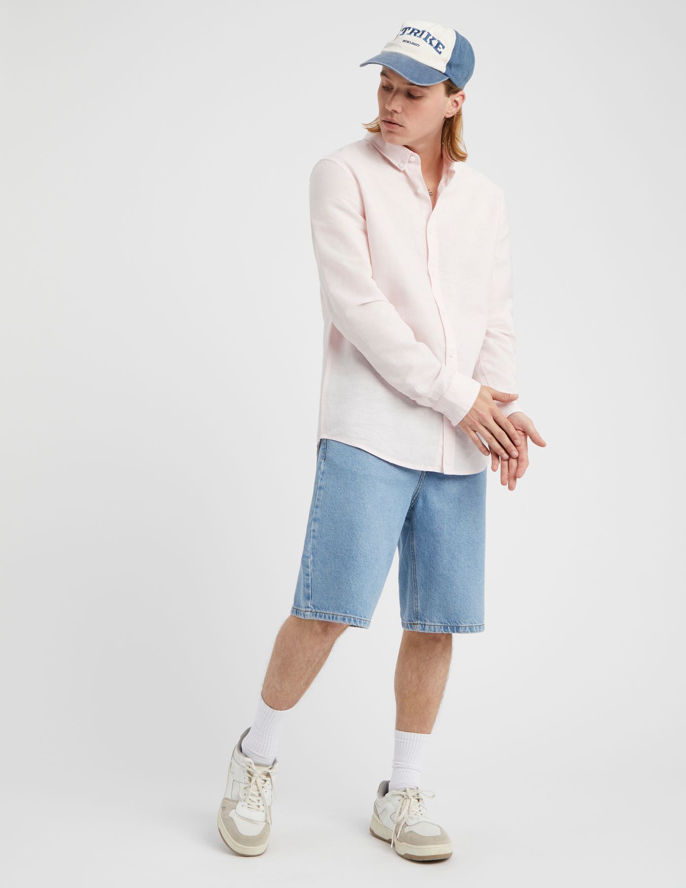 Chemise coton lin unie