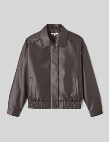 Blouson bombardier en tissu enduit