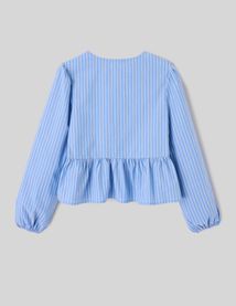 Blouse &agrave; nouer ray&eacute;e