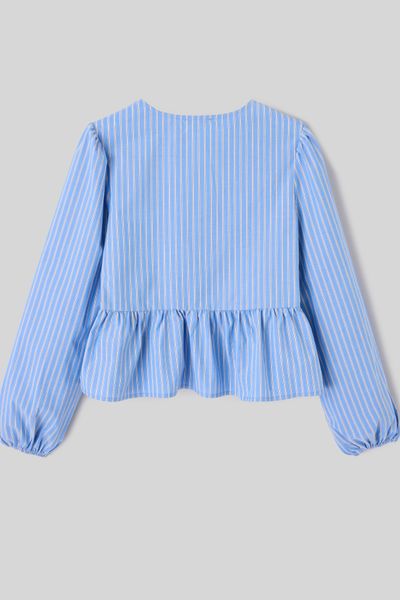 Blouse &agrave; nouer ray&eacute;e