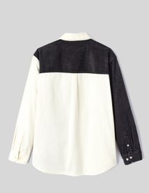Surchemise en velours  colorblock