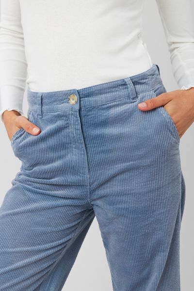 Pantalon wide leg velours cropped