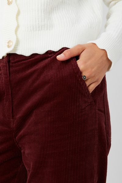 Pantalon wide leg velours cropped
