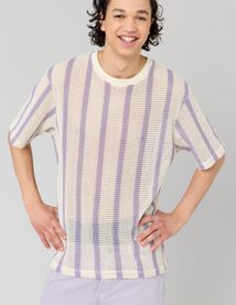 T-shirt tricot à rayures