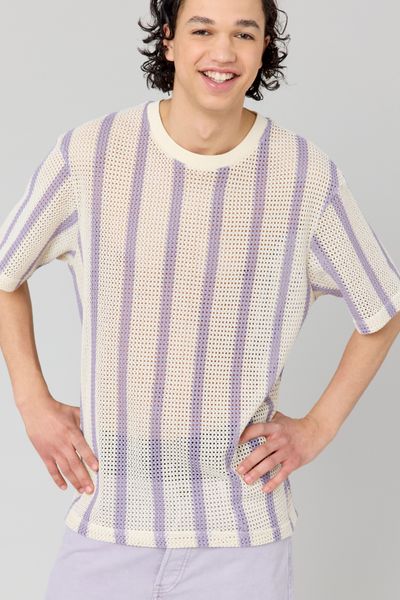 T-shirt tricot à rayures