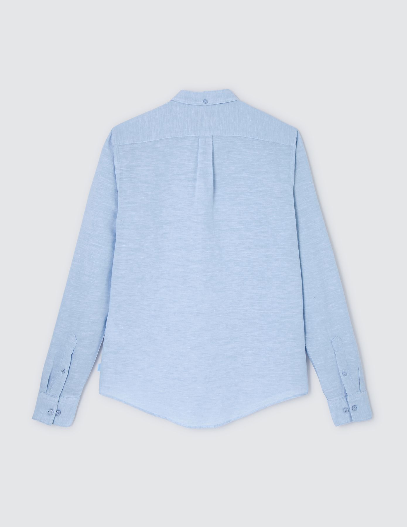 Chemise unie en coton lin