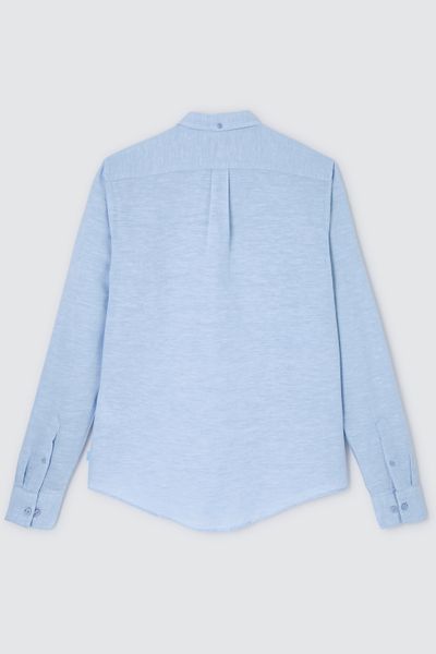 Chemise unie en coton lin