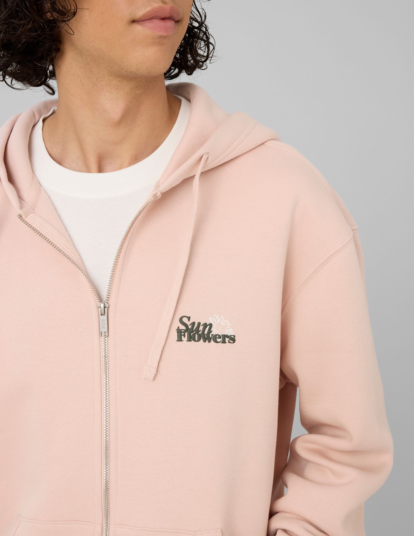 Sweat zipp&eacute; imprim&eacute; devant/dos