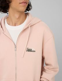 Sweat zipp&eacute; imprim&eacute; devant/dos