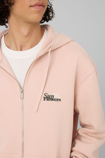 Sweat zipp&eacute; imprim&eacute; devant/dos