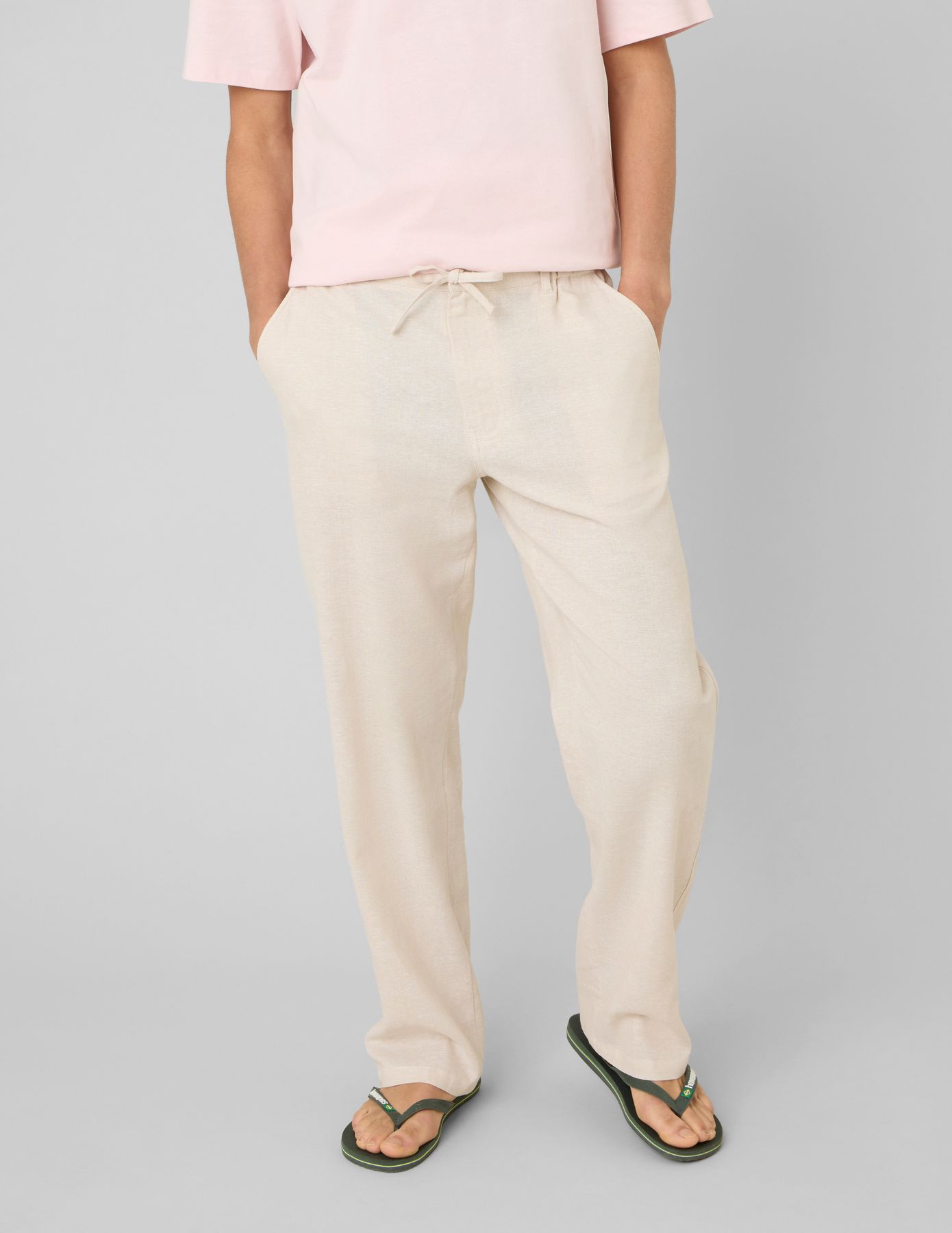 Pantalon de ville fluide viscose lin