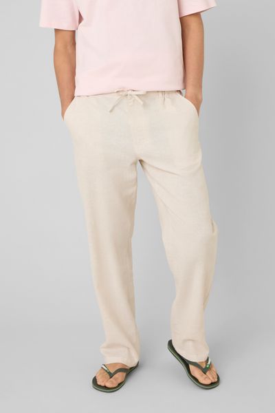 Pantalon de ville fluide viscose lin