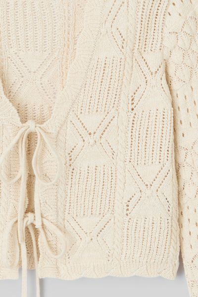 Gilet en crochet à nouer