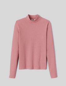 T-shirt col montant uni