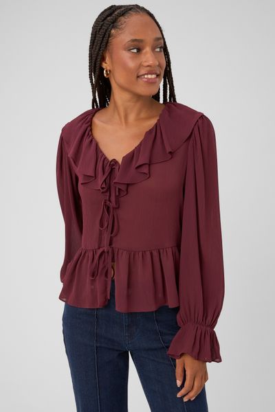 Blouse &agrave; volants
