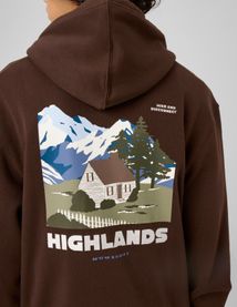 Sweat &agrave; capuche imprim&eacute; devant / dos