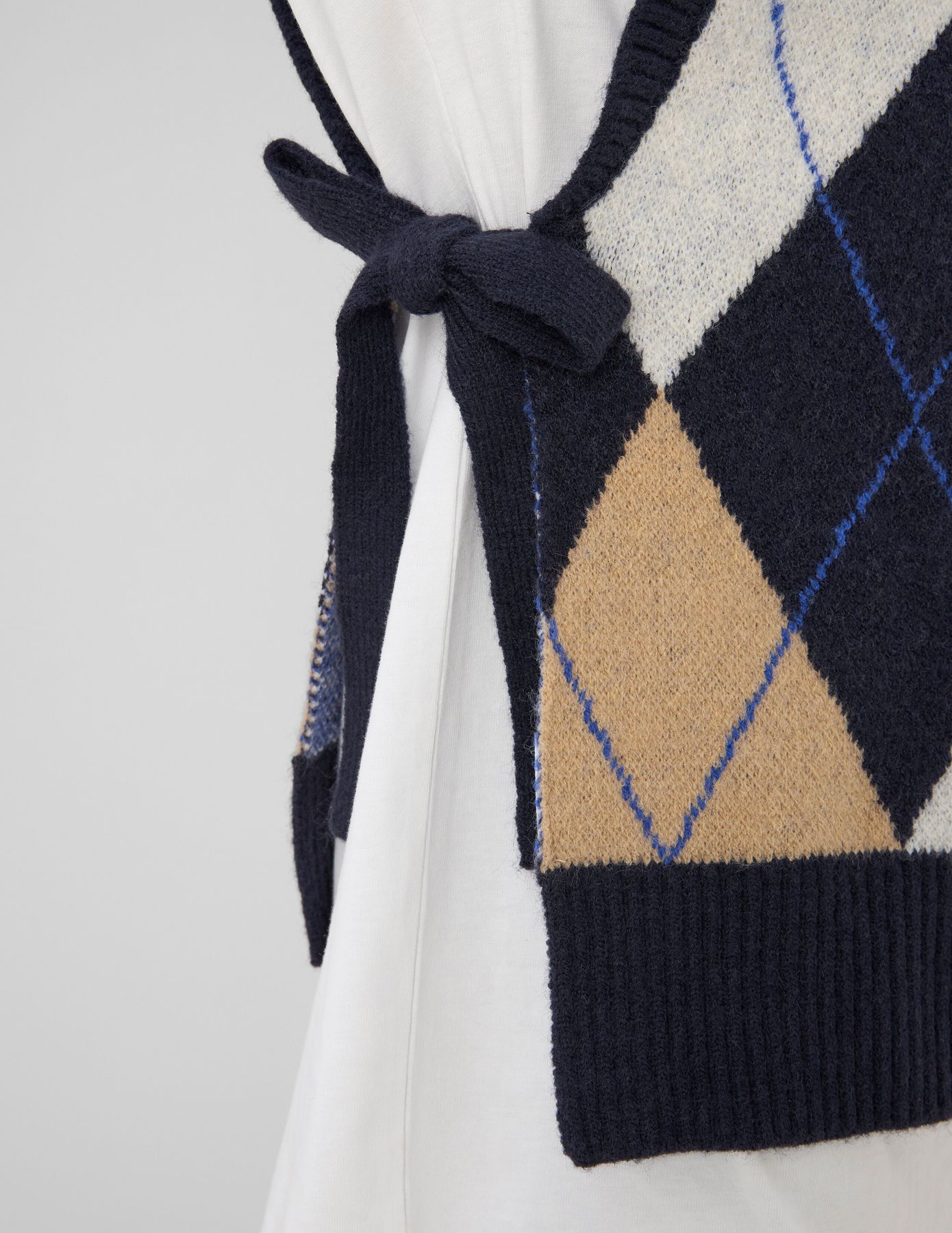 Pull sans manches jacquard