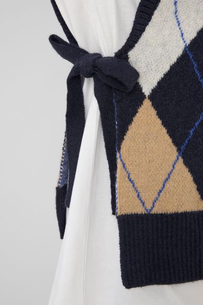 Pull sans manches jacquard