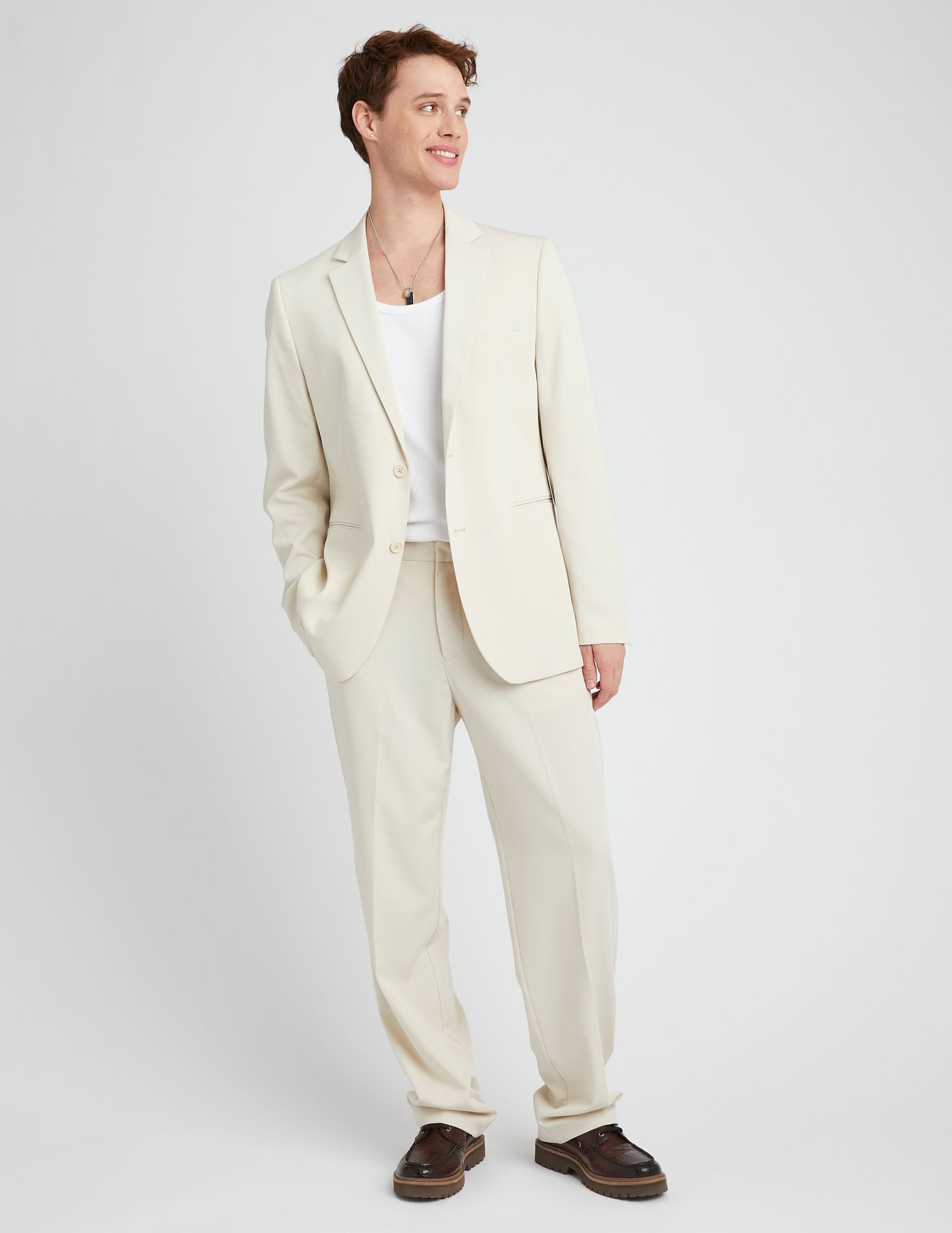 Veste de costume coupe droite