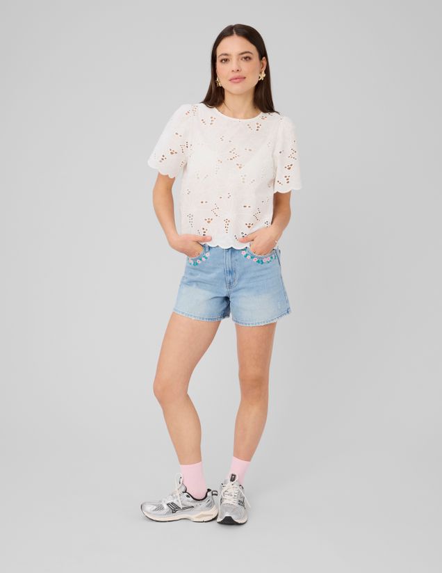 Blouse en broderie anglaise