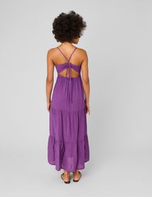 Robe longue &agrave; d&eacute;coupes dans le dos