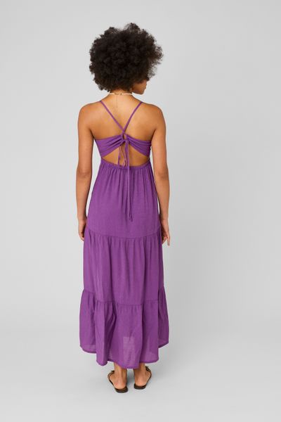 Robe longue &agrave; d&eacute;coupes dans le dos