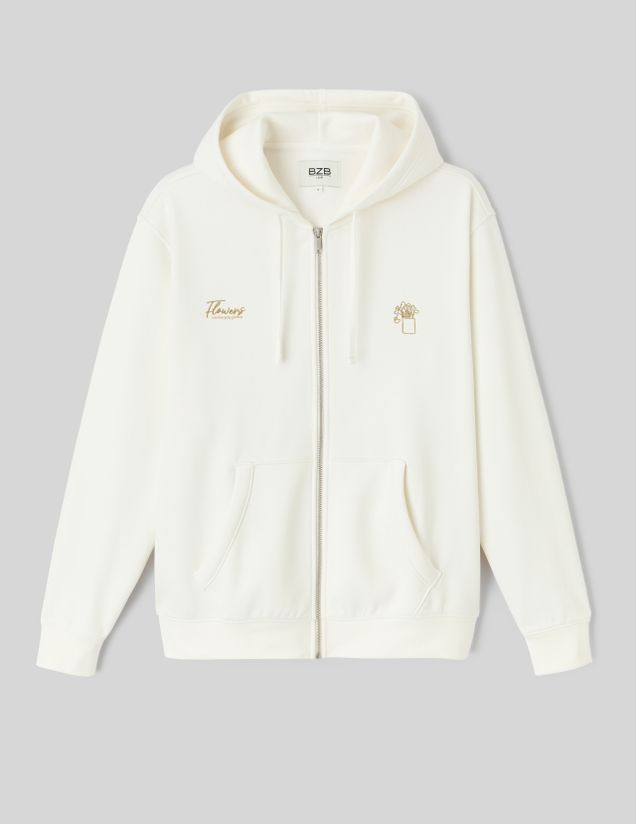 Sweat zipp&eacute; animation devant/dos