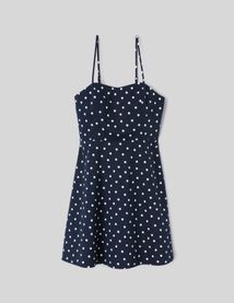 Robe &agrave; bretelles pois