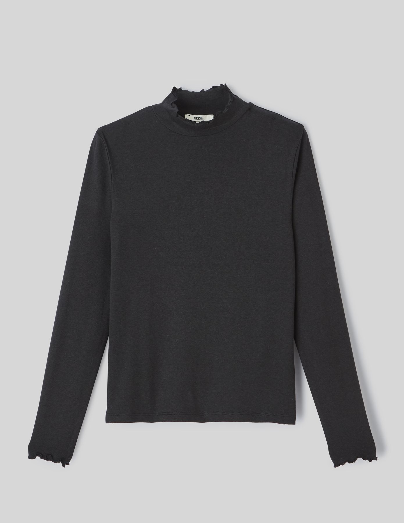 T-shirt col montant uni