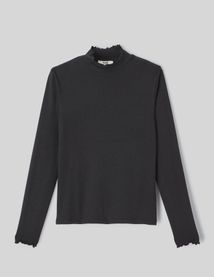 T-shirt col montant uni