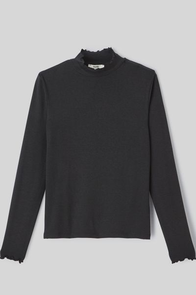 T-shirt col montant uni
