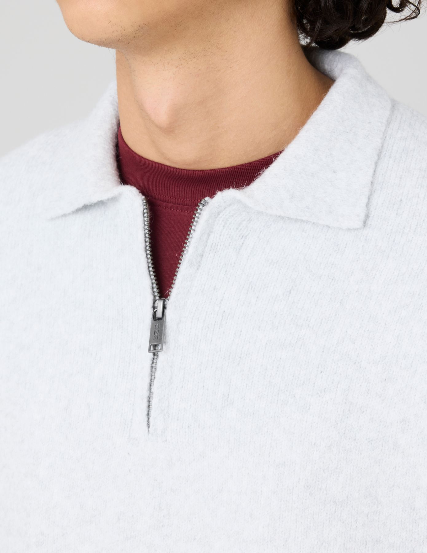 Pull col polo zippé