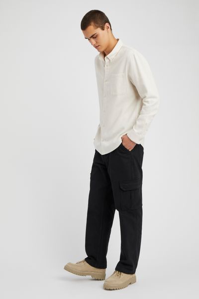 Chemise droite flanelle unie