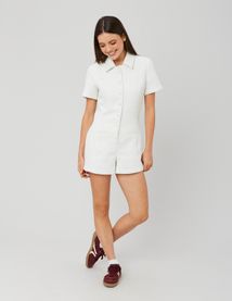 Combinaison short en tweed