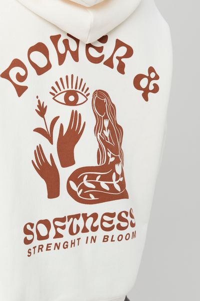 Sweat col capuche imprimé devant / dos