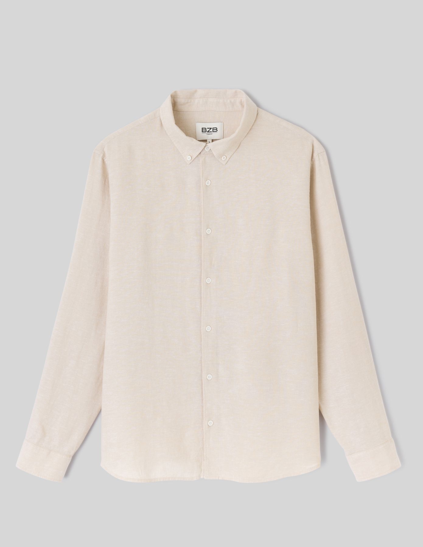 Chemise manches longues viscose lin