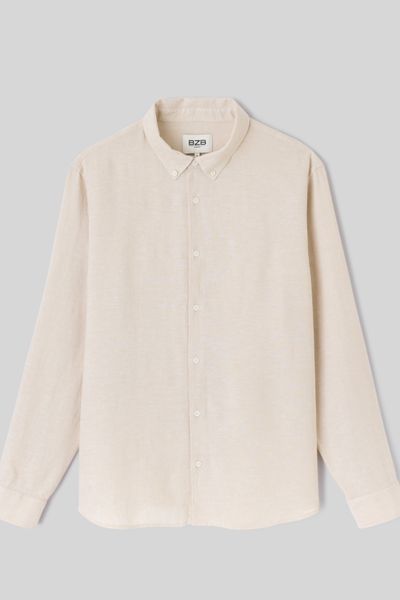 Chemise manches longues viscose lin