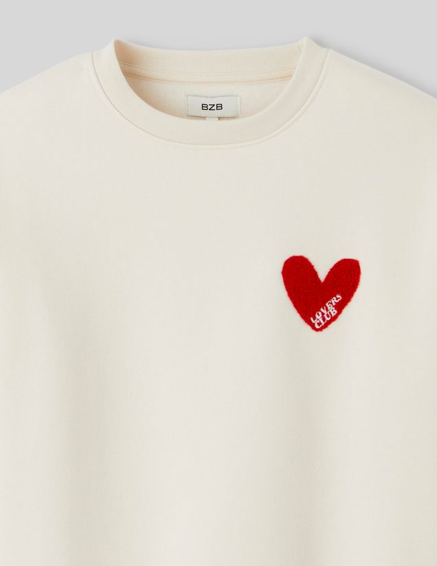 Sweat brodé patch bouclette