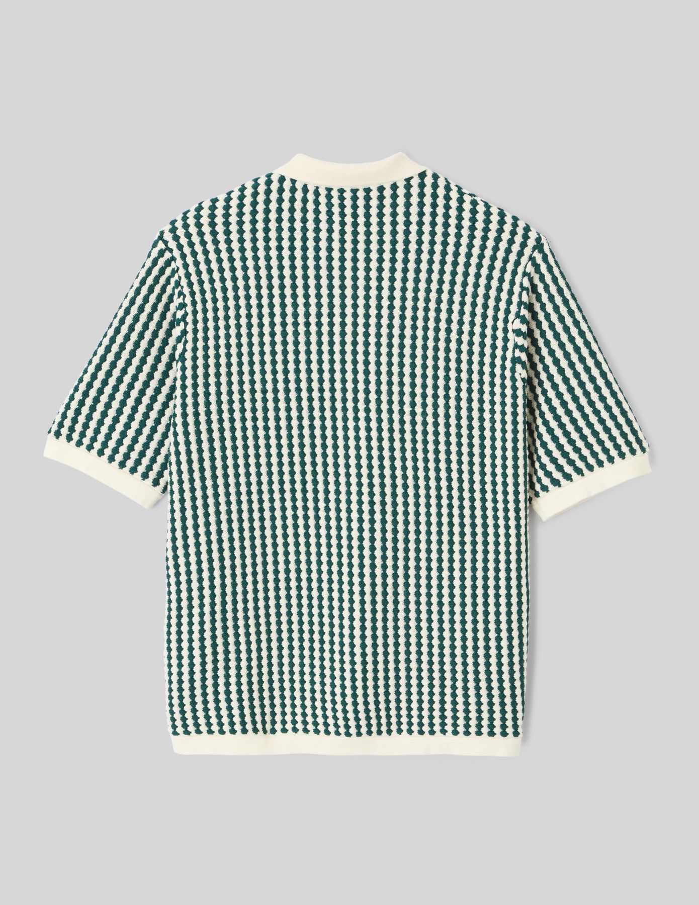 Chemise manches courtes rayée tricot