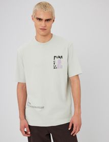 T-shirt imprimé matière texturé