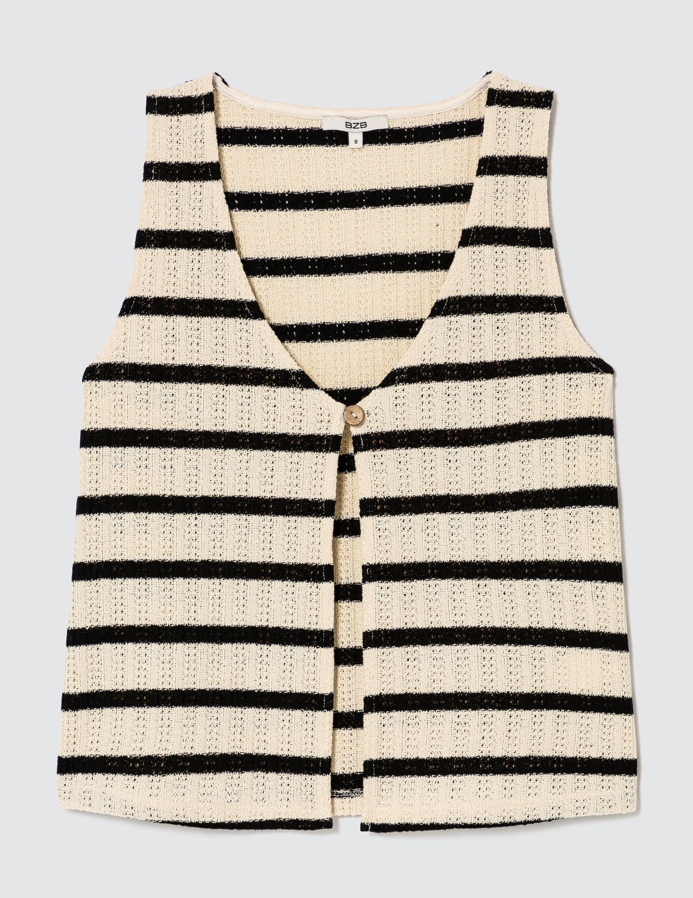 Gilet en crochet rayé
