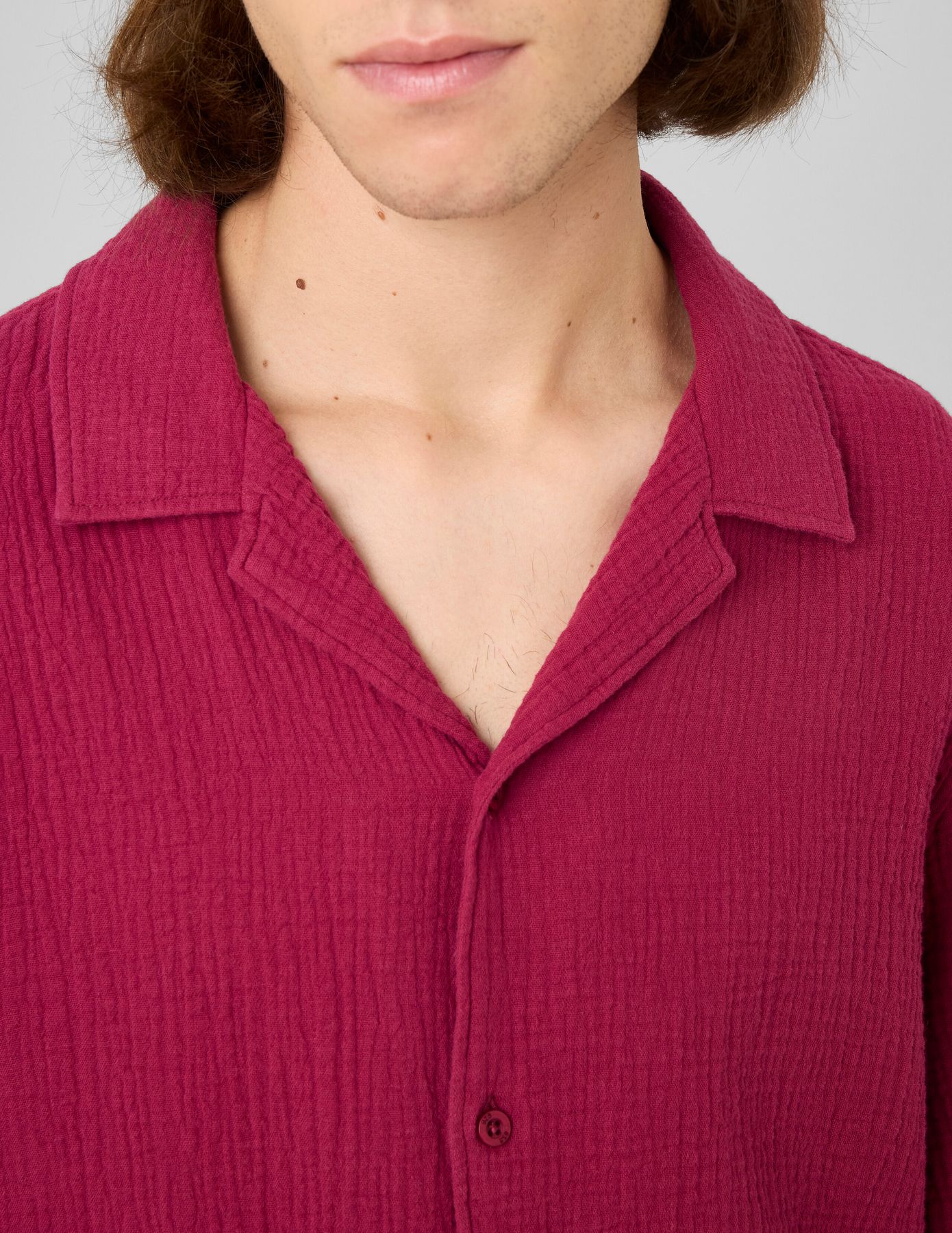 Chemise manches courtes gaze de coton