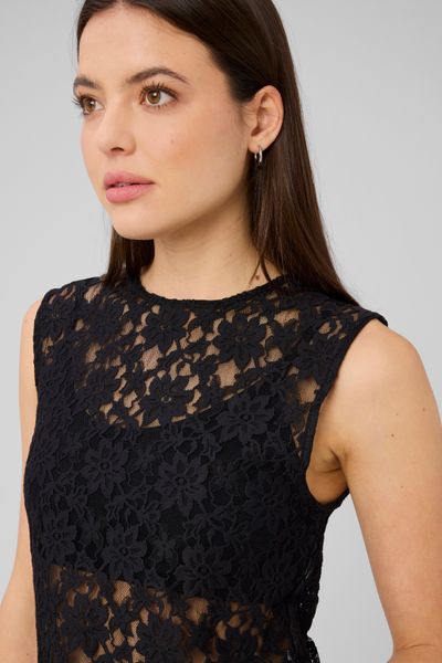 Top sans manche en dentelle