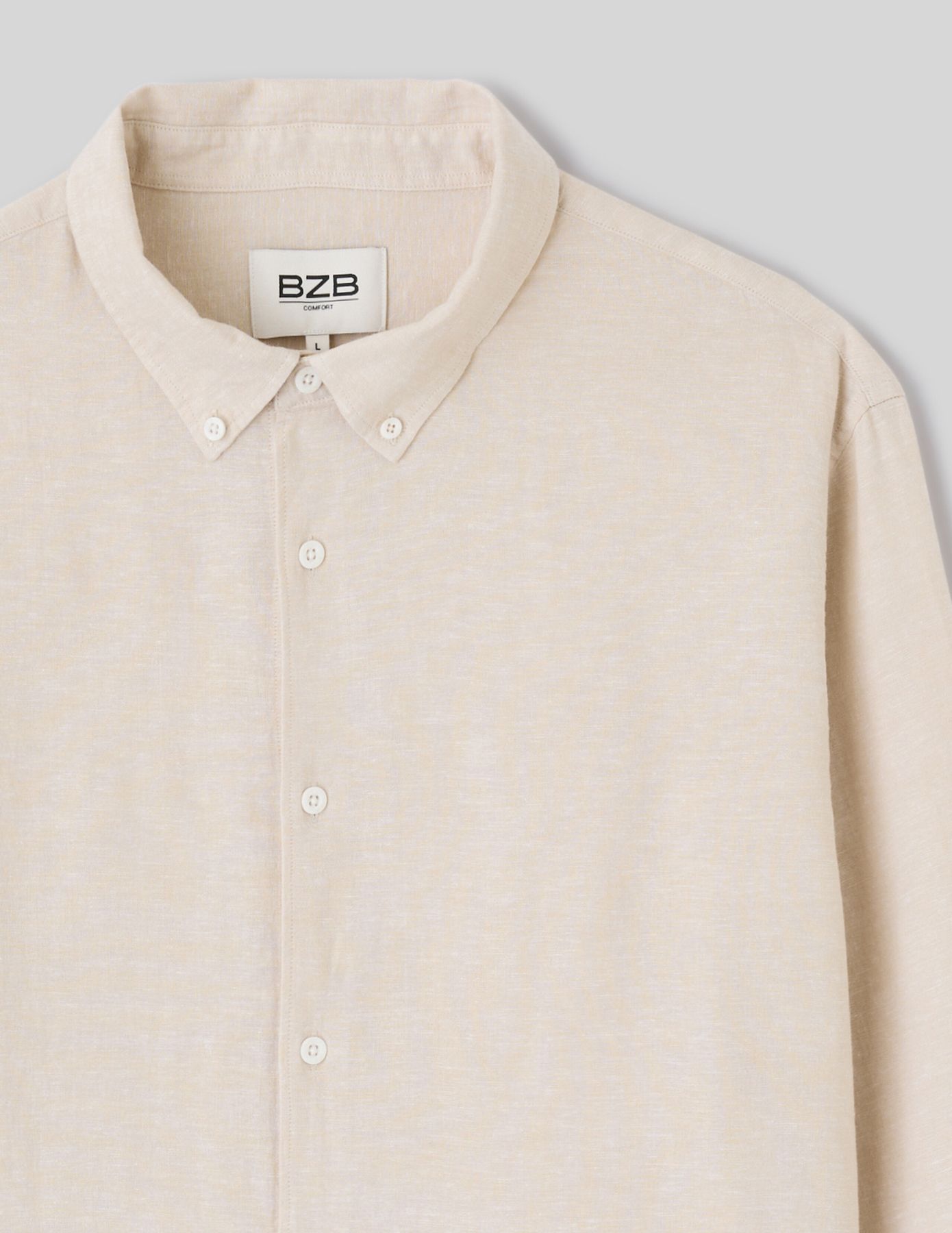 Chemise manches longues viscose lin